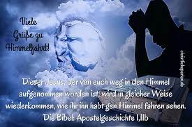Tag des osterfestkreises gefeiert, das heißt 39 tage nach dem ostersonntag. Himmelfahrt Christliche Perlen Seite 3