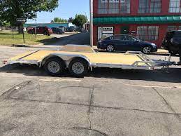 Painted grey good 14 inch tires (car tires) has. 80 X18 High Country Aluminum Open Car Hauler Trailer W Pressure Treated Deck Ron S Toy Shop