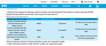 How much is the yes kasi up prepaid plan? Yes4g Konfem Unlimited Prepaid Speed Quietly Reduced To 3mbps