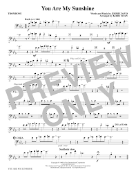 *** selected by our editorial team. Kirby Shaw You Are My Sunshine Trombone Sheet Music Pdf Notes Chords Folk Score Choir Instrumental Pak Download Printable Sku 355791