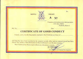 Tb ,hepatitis tests ,chestxrays and so on. Free Printable Certificate Of Good Conduct Templates