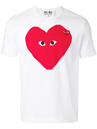 Don't put a dropshadow behind the logo. Comme Des Garcons Play Basic Logo Tee Shop Clothing Shoes Online