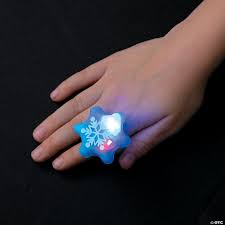 Flashing Snowflake Light Up Rings Oriental Trading