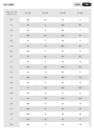 70 Genuine Size Chart For Womens Shoes