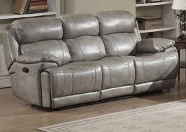 Grey Leather Gel Manual Recliner Living Room Set 3pcs Ac Pacific Estella Estella 3pc Set Living Room Recliner Reclining Sofa Power Reclining Sofa