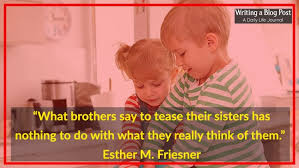 Brothers and sisters have a special bond, one which is fostered by strong family relations. Brother Sister Quotes Brother Quotes From Little Sister