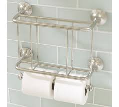 Use similar racks for towel holders and expand. Mercer Magazine Rack Paper Holder Pottery Barn