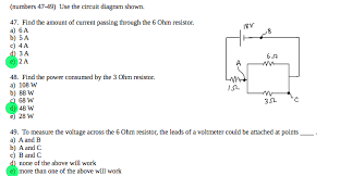 What was the current be. Solved 47 Find The Amount Of Current Passing Through The Chegg Com