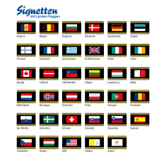 Die farben der flagge sind blau, rot, weiß. Signetten Mit Lander Flaggen