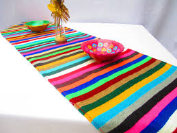 Mexican Table Runner Authentic Serape Fabric Table Cloth From Mexico Multi Color Bohemian Decorations Stripe Mexican Table Runner Fabric Runner Mexican Fabric