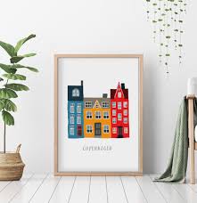 Copenhagen Print Scandinavian Print Nordic Print Denmark Etsy Scandinavian Print Nordic Print Architectural Prints