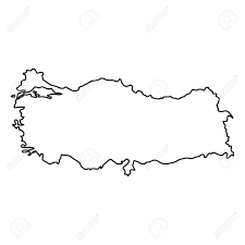 Unter anderen, izmir, istanbul, ankara, antalya, konya, adana, diyarbakir. Die Turkei Karte Von Schwarzen Konturnkurven Der Vektorillustration Lizenzfrei Nutzbare Vektorgrafiken Clip Arts Illustrationen Image 88131487