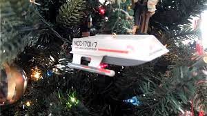 Looking back now, it appears leonard nimoy himself hawked a 1992 spock ornament. Star Trek Shuttle Christmas Ornament Featuring Spock Youtube