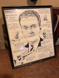 VINTAGE! Waldemar b. Gast PB Gast & Sons en Grand Rapids, MI Historia  enmarcada