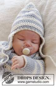 Gehaakte Drops Muts Met Strepen Van Karisma Maat 0 Tot 4 Jaar Gratis Patronen Van Drops Design Haeklede Ting Til Baby Haeklet Babyhue Babystrikning