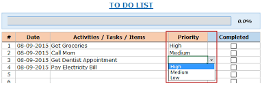Excel To Do List Template Free Download