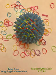 Dryer Ball Hair Elastic Band Finemotor Strengthening And Sensory Tactile Input Activity Fin Fine Motor Tactile Sensory Activities Coordination Activities