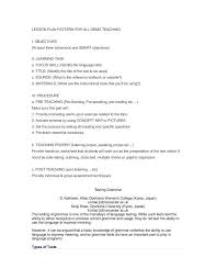 Demo Lesson Plan Template New Lesson Plan Pattern For All Demo Teaching Lesson Plan Templates Teacher Lesson Plans Template Simple Business Plan Template