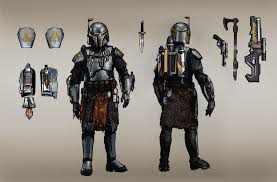 I'm gonna call it version 3. Aran Goran Mandalorian Armor And Equipment Concept Art Star Wars Pictures Star Wars Images Star Wars Design