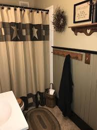 Primitive Star Shower Curtain Primitive Bathroom Decor Primitive Shower Curtains Primitive Decorating Country