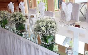 White Roses Babies Breath Bridal Table Arrangement Flowers Singapore Orchids Table Arrangements Wedding Table Decorations Table Arrangements