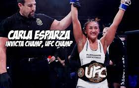 1st ever ufc strawweight champion. Carla Esparza Trades In Her Invicta Belt For A Ufc Belt Taps Out Rose Namajunas Middleeasy