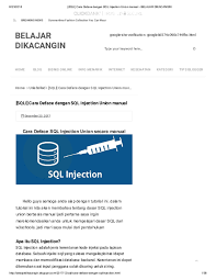 Karena bisa dilihat dari banyaknya penggua yang berhasil meraup keuntungan sampai puluhan juta rupiah dari bermain game ini. Pdf Sqli Cara Deface Dengan Sql Injection Union Manual Belajar Dikacangin Taufiq Noobby Academia Edu