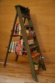 Vintage Wooden Step Ladder Shelves Wooden Steps Step Ladders Ladder Shelf