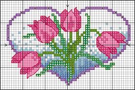 free floral heart design with tulips lesley teare