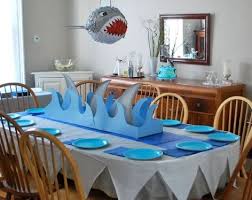 Shark Table Setting Shark Party Shark Themed Birthday Party Shark Party Favors