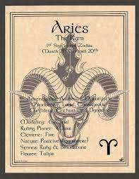 Aries The Ram Zodiac Astrology Sun Sign 8 1 2 X 11 Page Poster Art Ram Zodiac Sign Zodiac Signs Astrology Aries Astrology