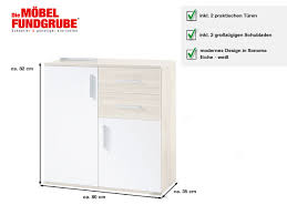 Vintage möbel günstig online kaufen pharao24™ klasse vintage möbel kaufen im shop pharao24 große auswahl z b in weiss oder auffällig bunt kommoden tische schrä sideboard&kommode breite 75 bis 100 cm preisvergleich sideboard&k. Kommode Mit 2 Schubladen Sonoma Eiche Weiss 80 X 35 Cm Bobby 0798008301