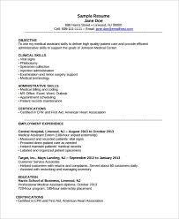 An examples of a curriculum vitae. Free 8 Sample Medical Assistant Resume Templates In Pdf Ms Word