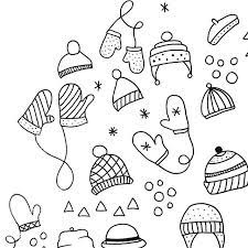 Cold Weather Doodles Ink Drawing Illustration Doodle Sketchbook Winter Hat Mittens Fashion Littlesmilema Weather Doodles Notebook Drawing Hat Drawing
