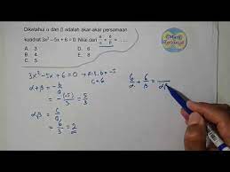 Maybe you would like to learn more about one of these? Cara Mudah Menentukan Hasil Operasi Jumlah Dan Selisih Akar Akar Persamaan Kuadrat 1 Youtube