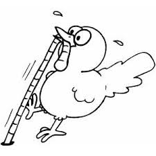Learn colors for kids with coloring pages worm and fish. Chick Getting Worm Coloring Sheet