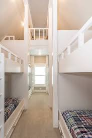 Closeup White Wood Bunk Room Narrow Space In 2020 Built In Bunks Bunk Beds Built In Bunk Rooms