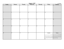 free monthly calendar or planner printable online