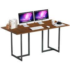 A desktop computer is a personal computer designed for regular use at a single location on or near a desk or table due to its size and power requirements. Costway 63 Computer Desk Large Office Desk Study Workstation W Wood Top Metal Frame Target