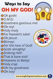 Ways To Say Oh My God Learn English Words English Vocabulary Words Learn English Vocabulary