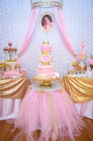 Little girls love princess parties, and mine certainly are no exception to the rule, however an ordinary princess party simply wouldn't do for my daughter…she wanted a peacock princess party. Gold Pink Royal Princess Birthday Party Kara S Party Ideas Princess Birthday Party Decorations Princess Party Decorations Princess Theme Birthday Party