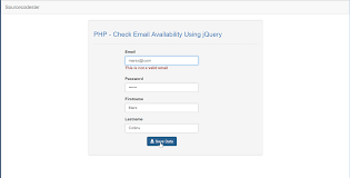 Php - Check Email Availability Using Jquery | Free Source Code Projects And  Tutorials
