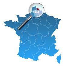 Papier de qualité premium : Carte De France Zoom Sur Lille