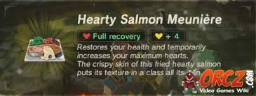 How to make salmon meunière. Breath Of The Wild Hearty Salmon Meuniere Orcz Com The Video Games Wiki