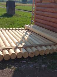 Maner rotund din lemn pentru usi de saune. Lemn Rotund Calibrat Adroi Stroy