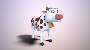Здесь ты можешь посмотреть развивающий мультик про корову для детей. 3d Model Animated Cartoon Cow Cgtrader