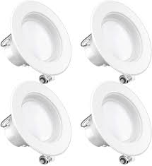 These leds have a baffle trim that diffuses light and creates a softer and. Dimmable Energy Star Damp Rated 11w 40w 2700k Soft White 660 Lm Simple Retrofit Installation Ul Baffle Trim Sunco Lighting 4 Pack 4 Inch Led Recessed Downlight Housing Trim Kits Recessed Lighting