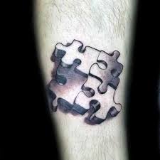 Autism Puzzle Piece Tattoo Black And White 70 Puzzle Piece Tattoo Designs For Men Inquisitive Mind Ink Puzzle Piece Tattoo Pieces Tattoo Jigsaw Tattoo