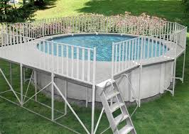 If you think adding waterfalls to you pool is too expensive, there are already many waterfall kits available on the market. Above Ground Pool Deck Kits