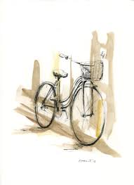 Bike 01 By Rick Sargent Bicycle Drawing Bike Illustration Charcoal Drawing